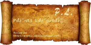 Pásti László névjegykártya