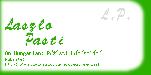 laszlo pasti business card